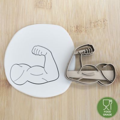 Keksstempel/Ausstechform Fitness Biceps ca.8cm Keksstempel/Ausstechform Fitness Biceps ca.8cm