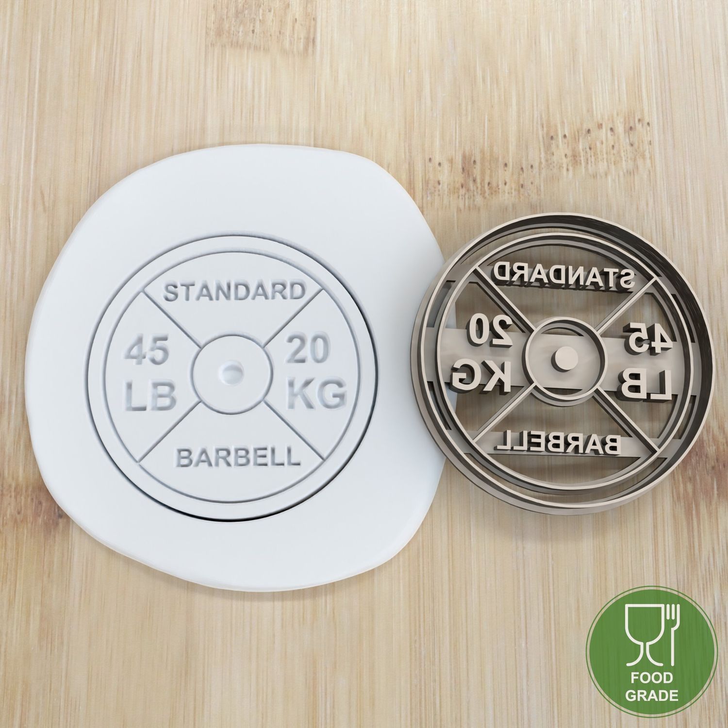 Keksstempel/Ausstechform Fitness Iron Plates ca.8cm