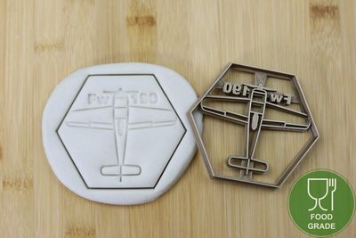 Keksstempel/Ausstechform Flugzeug FW190 ca.8cm Keksstempel/Ausstechform Flugzeug FW190 ca.8cm