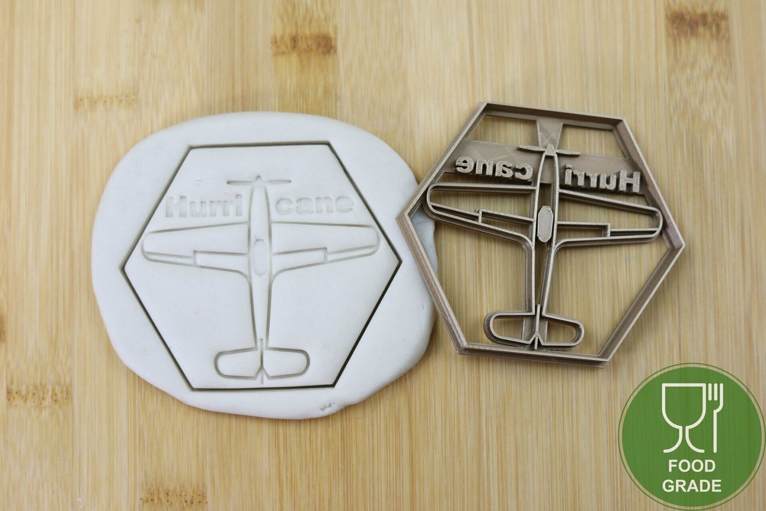 Keksstempel/Ausstechform Flugzeug Hurricane ca.8cm