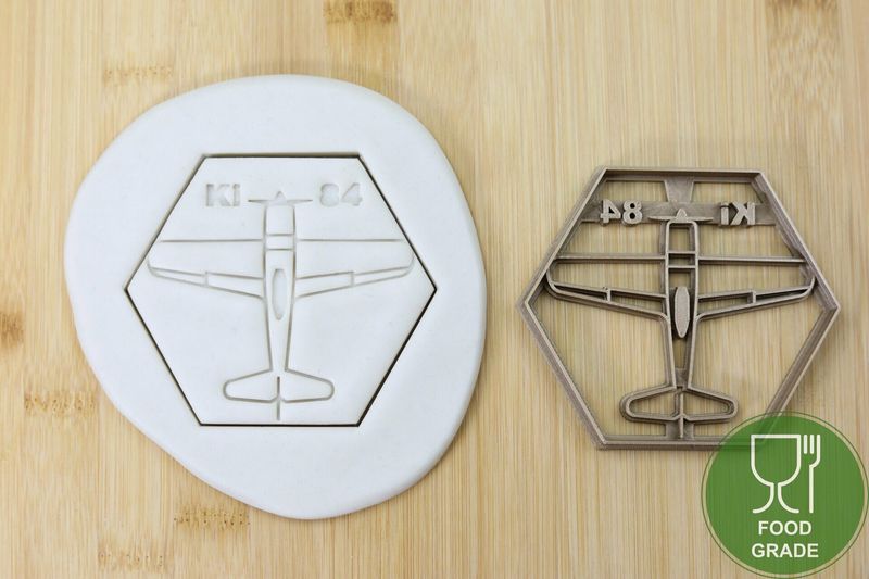 Keksstempel/Ausstechform Flugzeug Ki84 ca.8cm Keksstempel/Ausstechform Flugzeug Ki84 ca.8cm