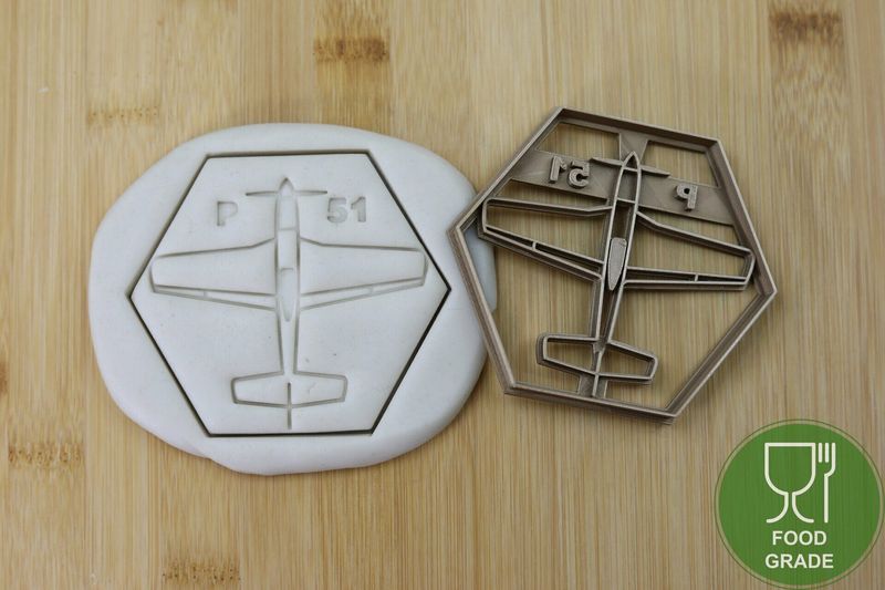 Keksstempel/Ausstechform Flugzeug P51 ca.8cm Keksstempel/Ausstechform Flugzeug P51 ca.8cm