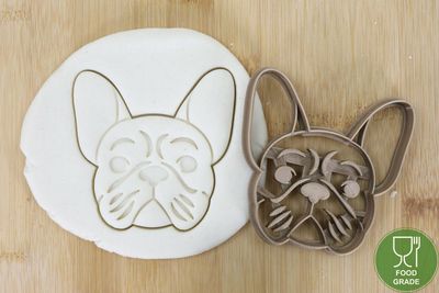 Keksstempel/Ausstechform French bulldog kopf ca.8cm Keksstempel/Ausstechform French bulldog kopf ca.8cm