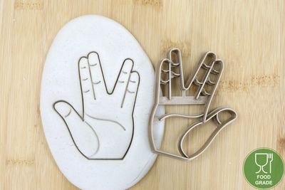 Keksstempel/Ausstechform Handzeichen Vulkanischer Gruß ca.8cm