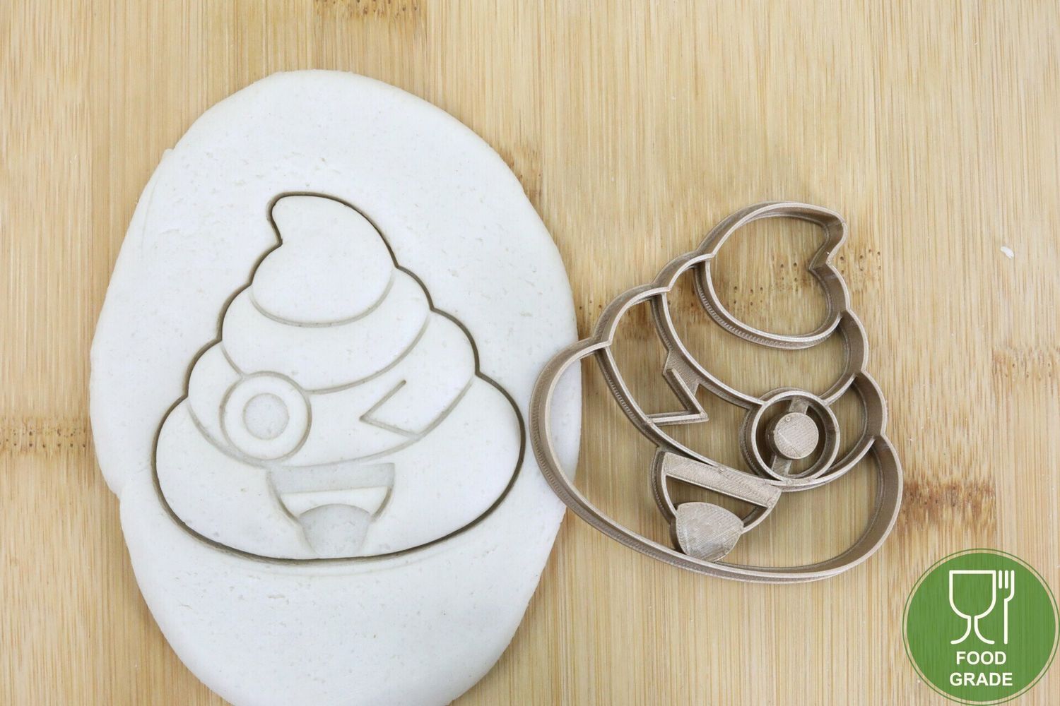 Keksstempel/Ausstechform Happy shit Emoji Frech  ca.8cm