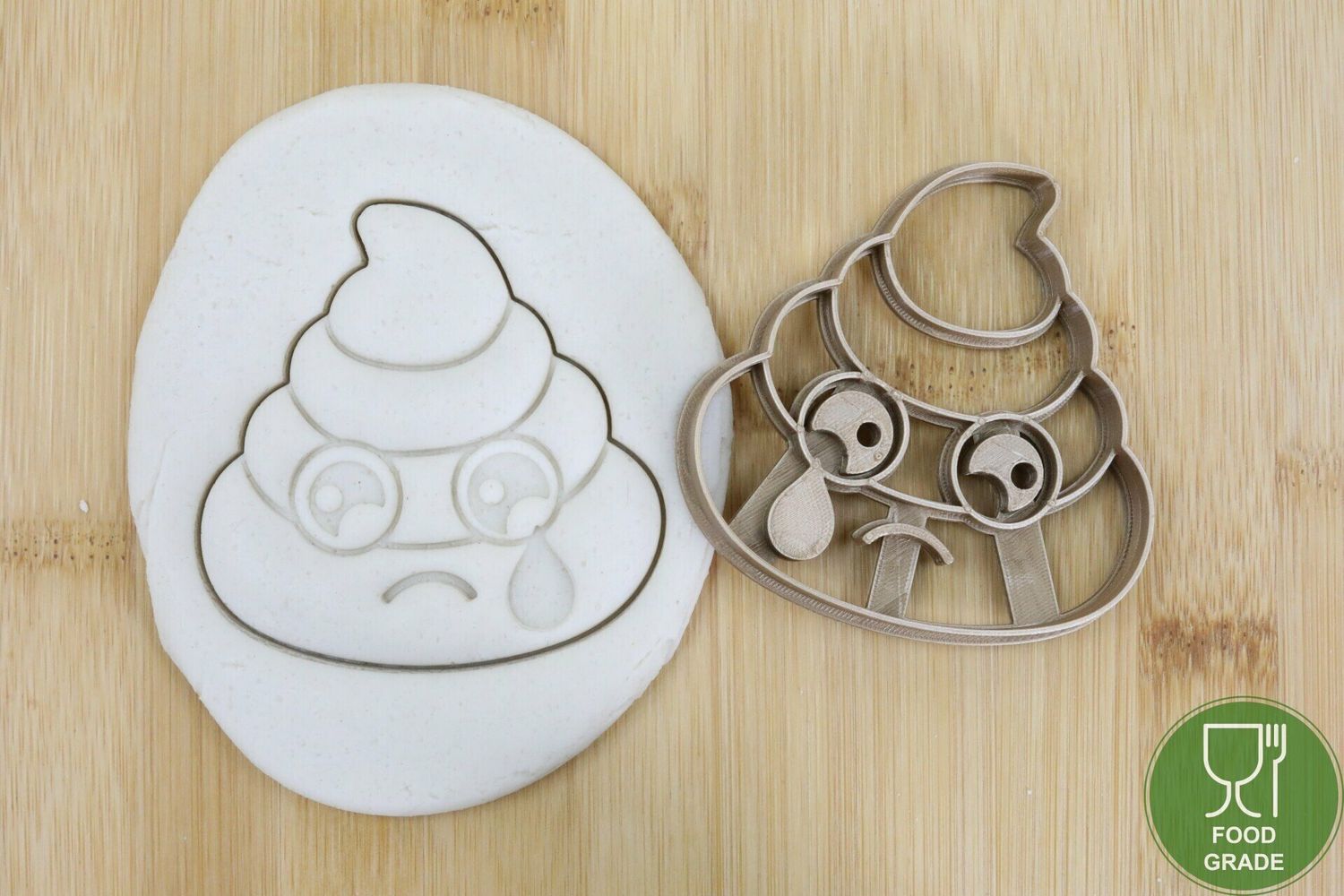 Keksstempel/Ausstechform Happy shit Emoji Unrecht  ca.8cm