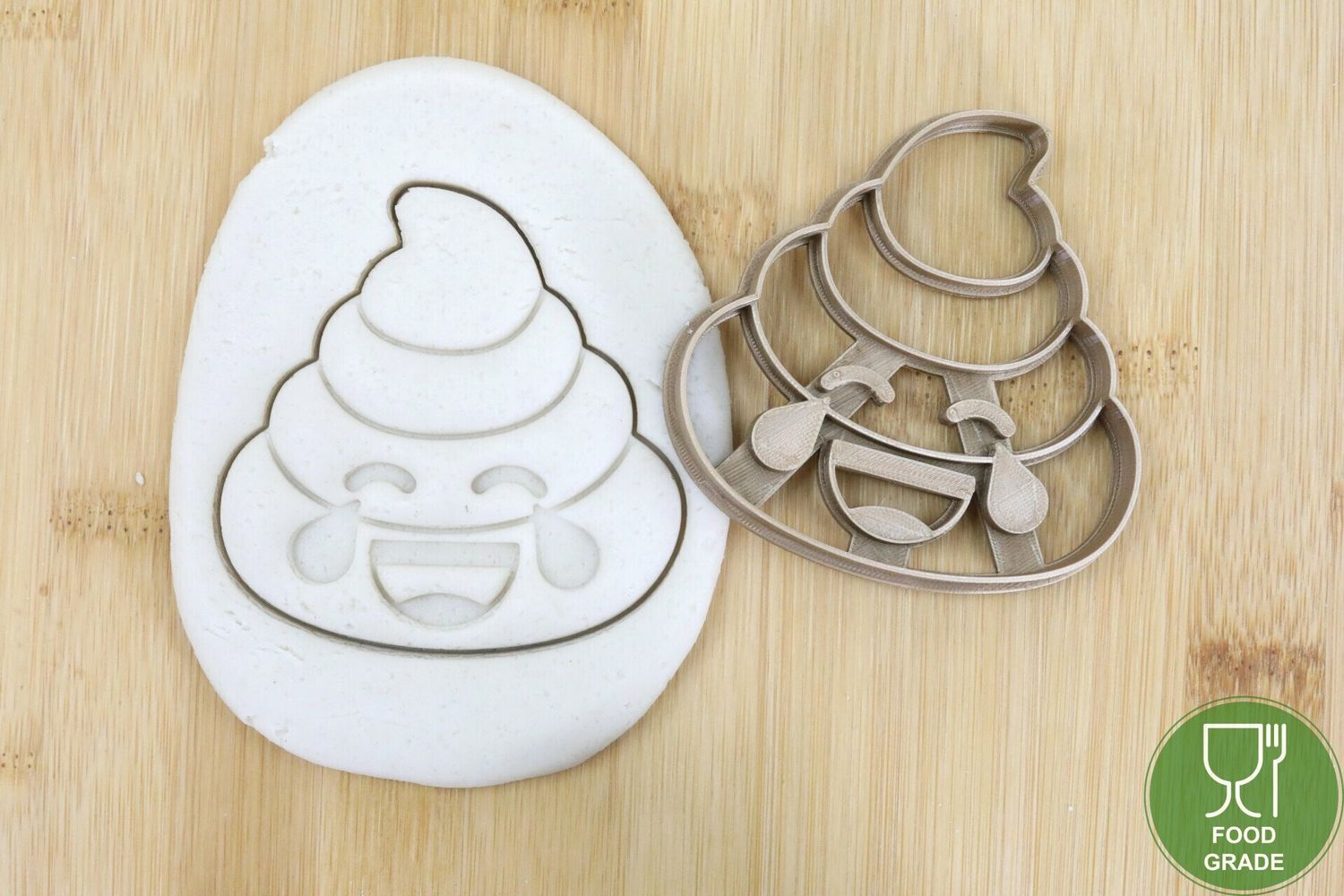Keksstempel/Ausstechform Happy shit Emoji Weint  ca.8cm