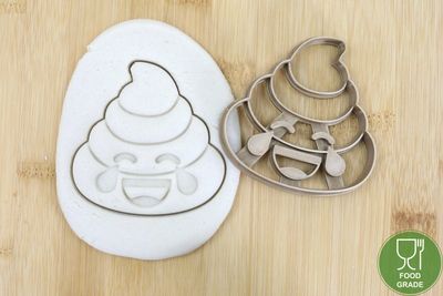 Keksstempel/Ausstechform Happy shit Emoji Weint ca.8cm Keksstempel/Ausstechform Happy shit Emoji Weint ca.8cm
