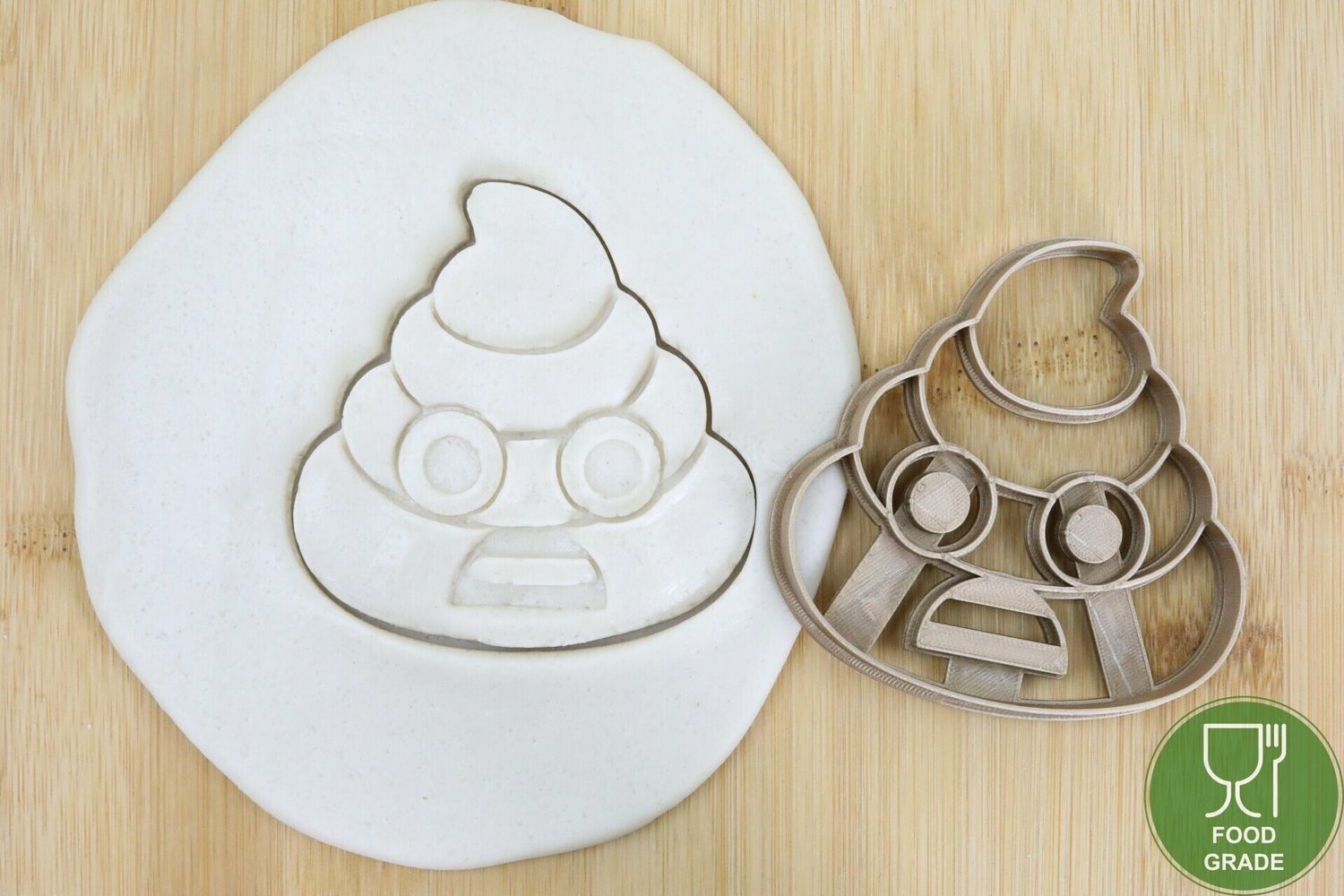 Keksstempel/Ausstechform Happy shit Emoji Wütend  ca.8cm