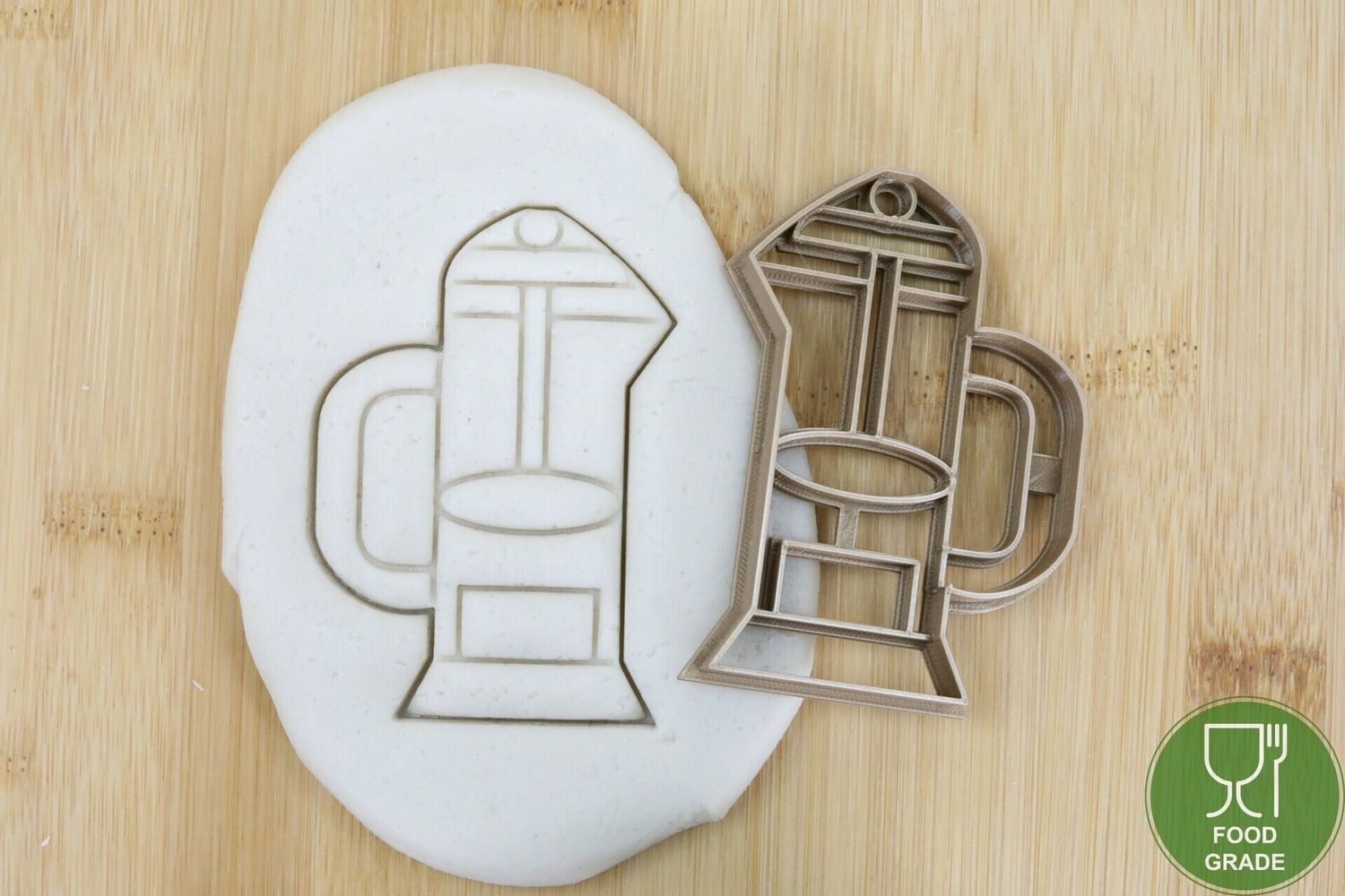 Keksstempel/Ausstechform Kaffeepresse  ca.8cm
