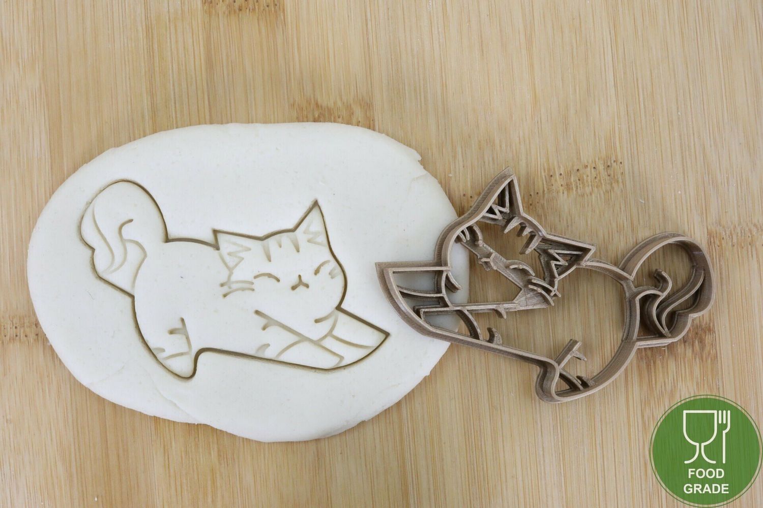 Keksstempel/Ausstechform Katze faulenzt  ca.8cm