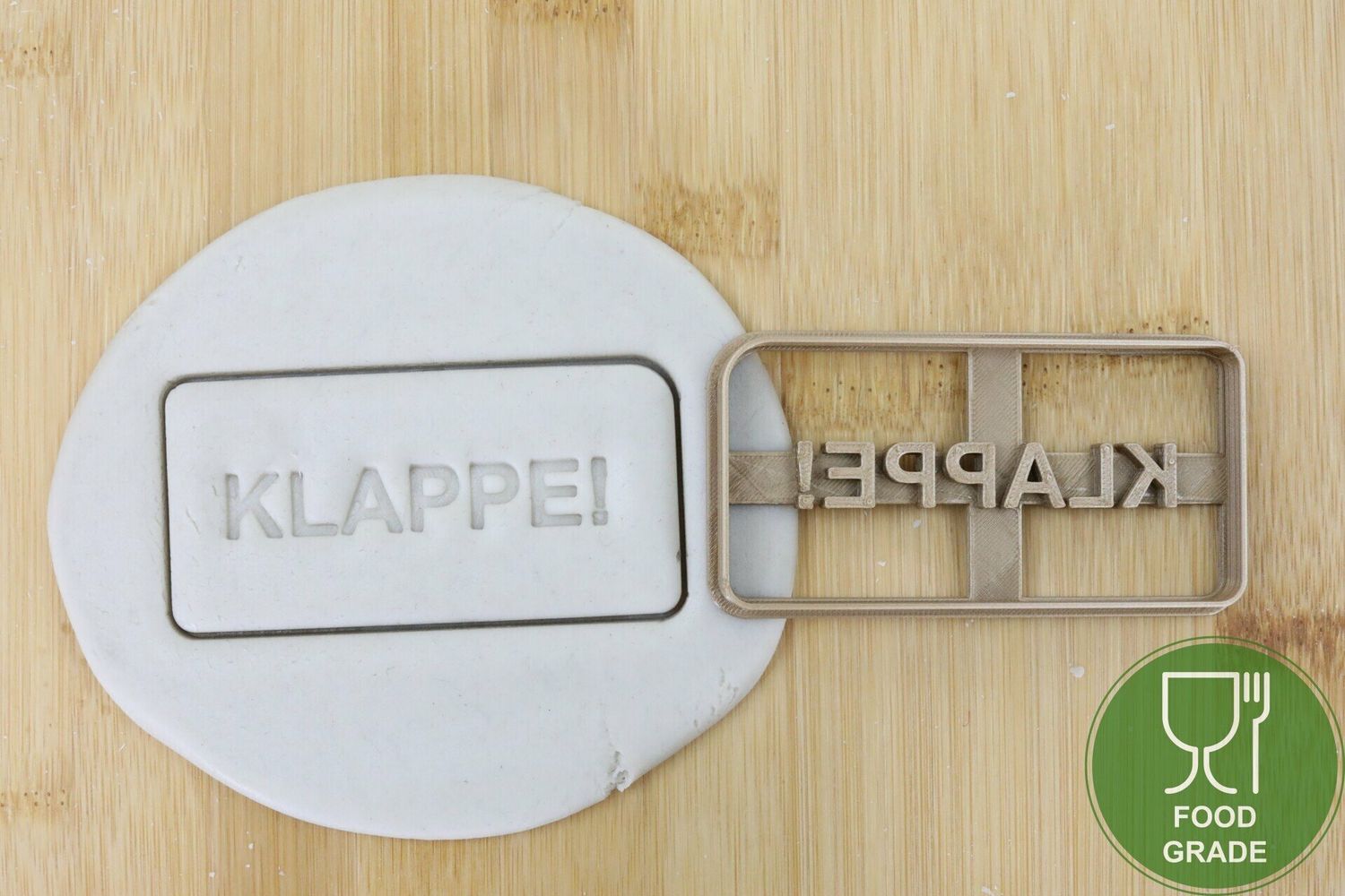 Keksstempel/Ausstechform Klappe ca.8cm