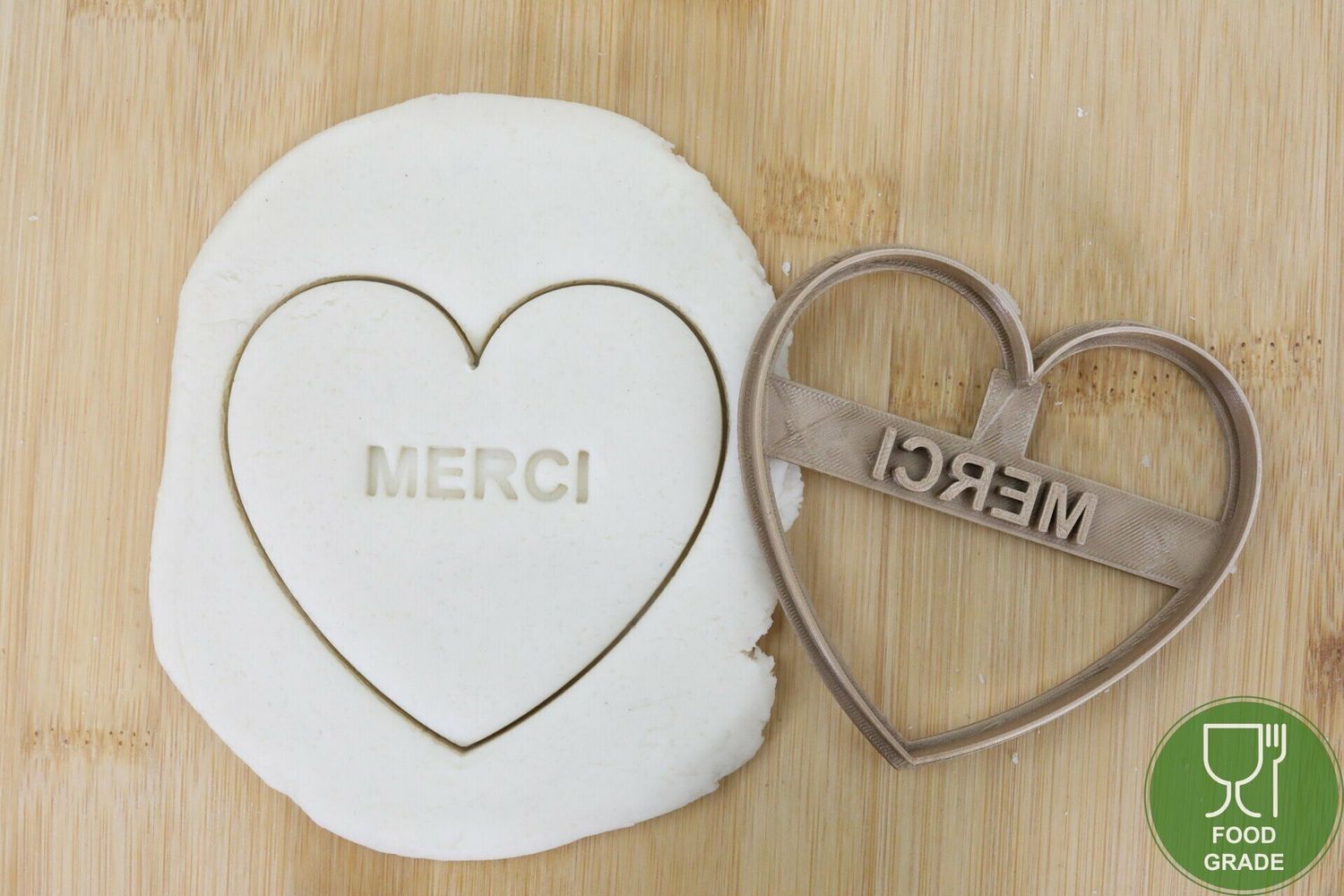 Keksstempel/Ausstechform Merci ca.8cm