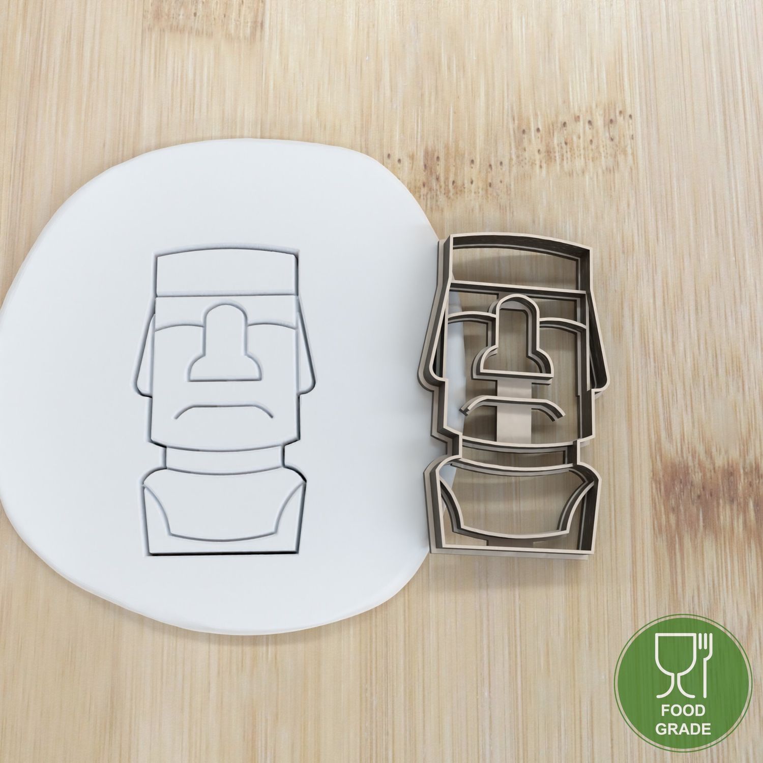 Keksstempel/Ausstechform Moai ohne Mütze