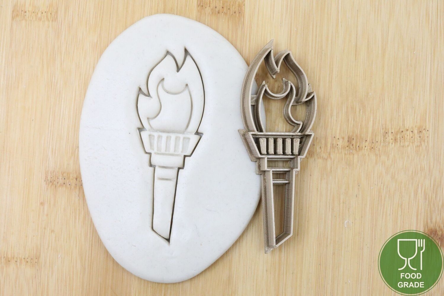 Keksstempel/Ausstechform Olympic Torch ca.8cm
