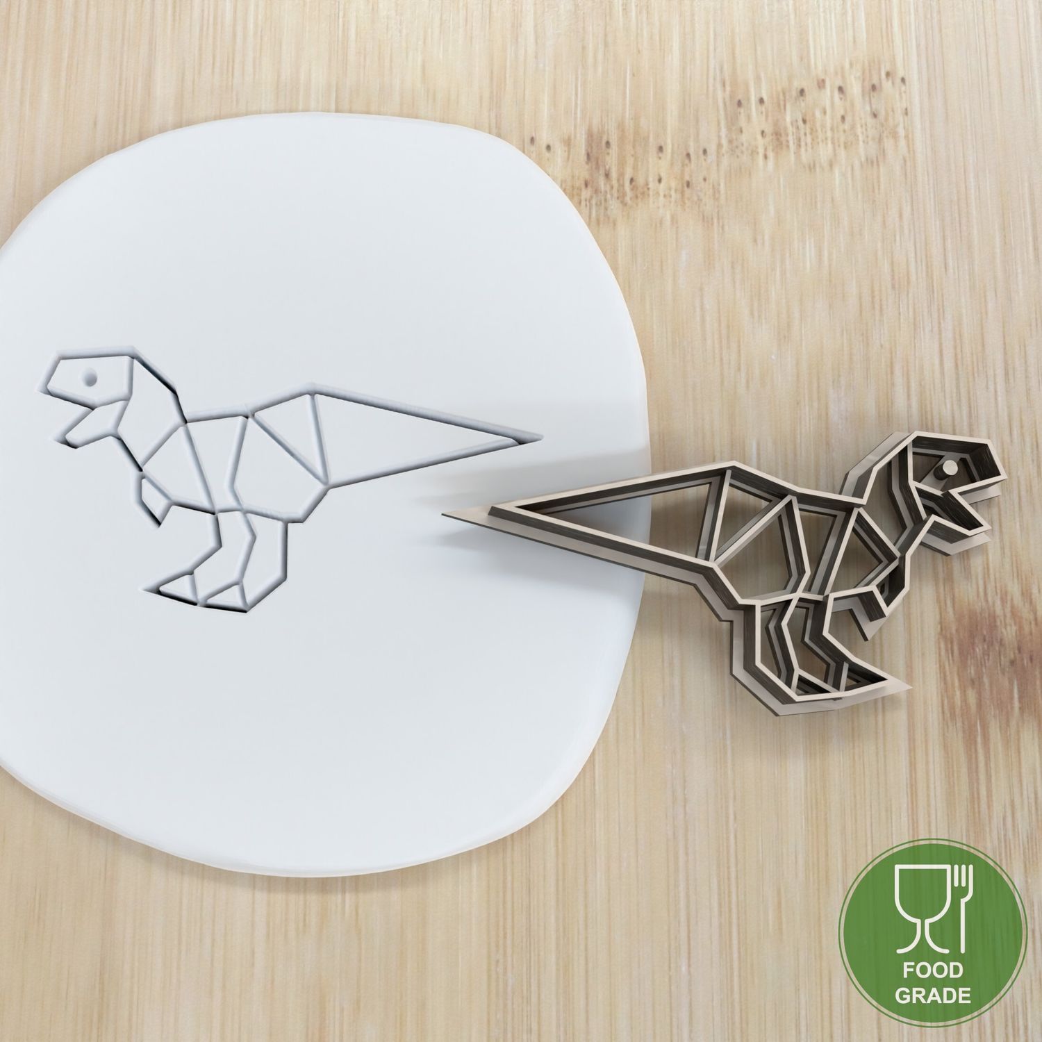 Keksstempel/Ausstechform Origami Dino ca.8cm
