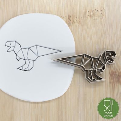 Keksstempel/Ausstechform Origami Dino ca.8cm Keksstempel/Ausstechform Origami Dino ca.8cm
