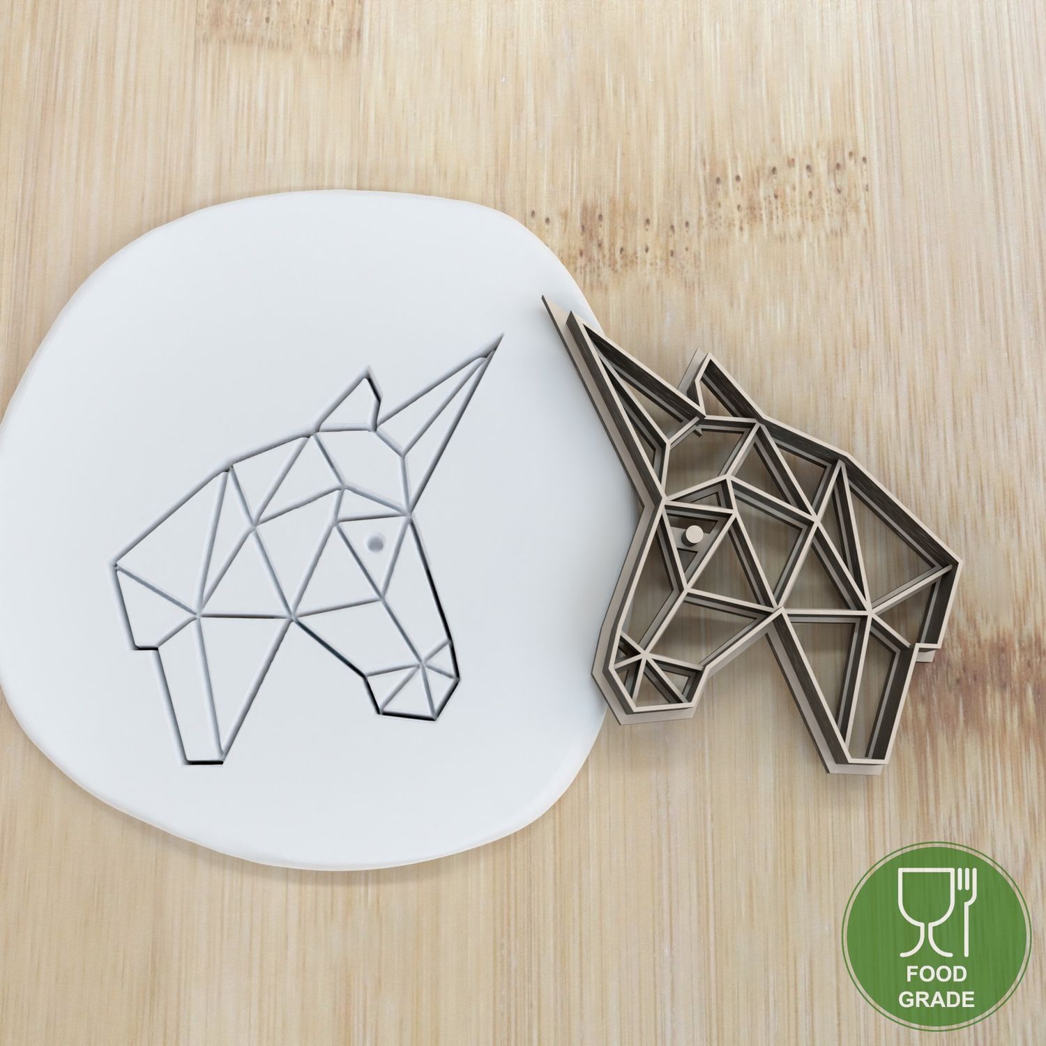 Keksstempel/Ausstechform Origami Einhorn ca.8cm
