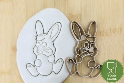 Keksstempel/Ausstechform Osterhase mit Eier ca.8cm Keksstempel/Ausstechform Osterhase mit Eier ca.8cm