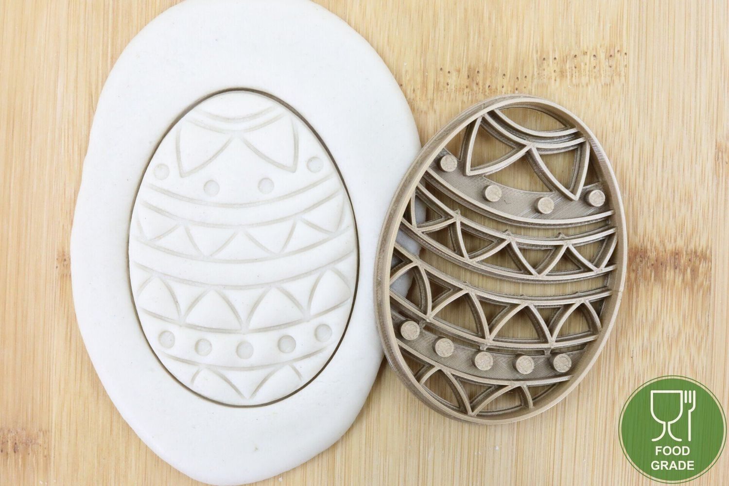 Keksstempel/Ausstechform Ostern Eier Linien  ca.8cm