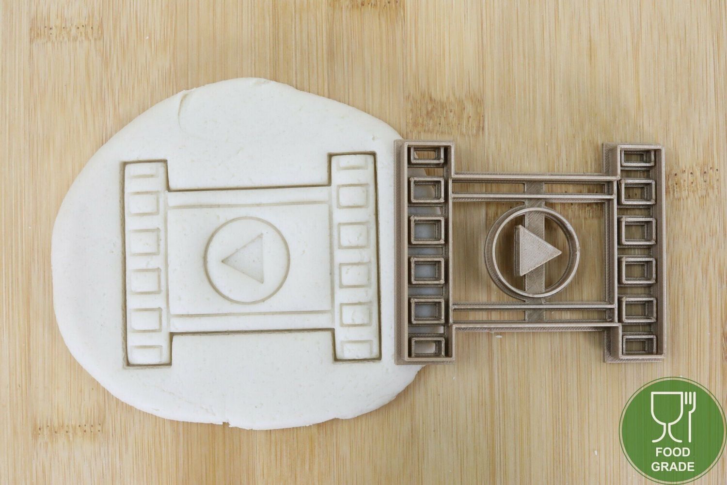 Keksstempel/Ausstechform Playbutton ca.8cm