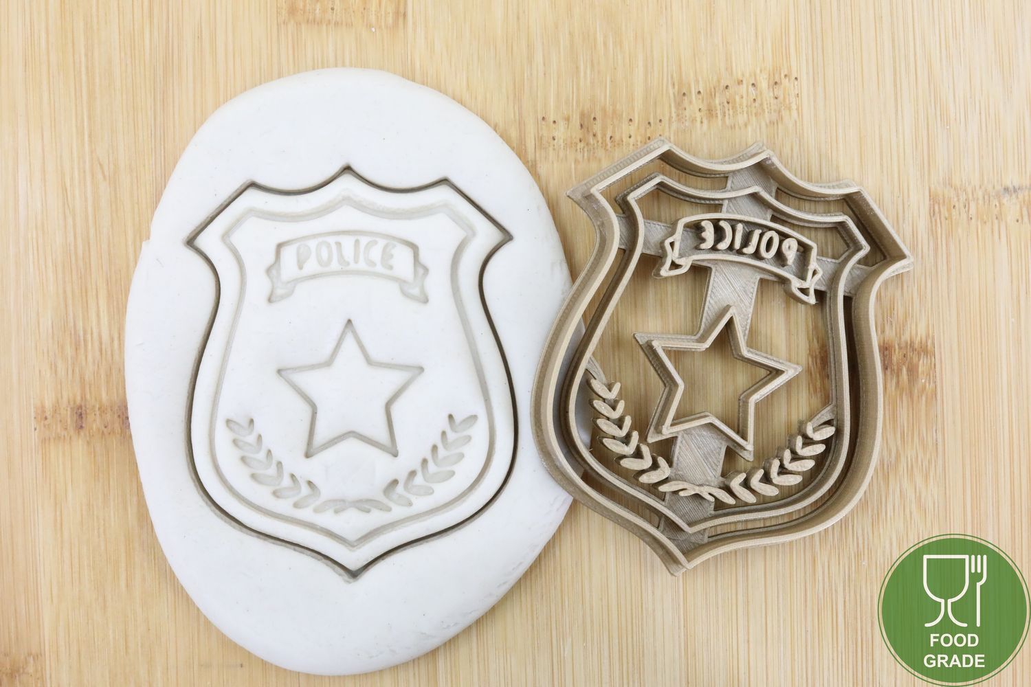 Keksstempel/Ausstechform Police badge ca.8cm
