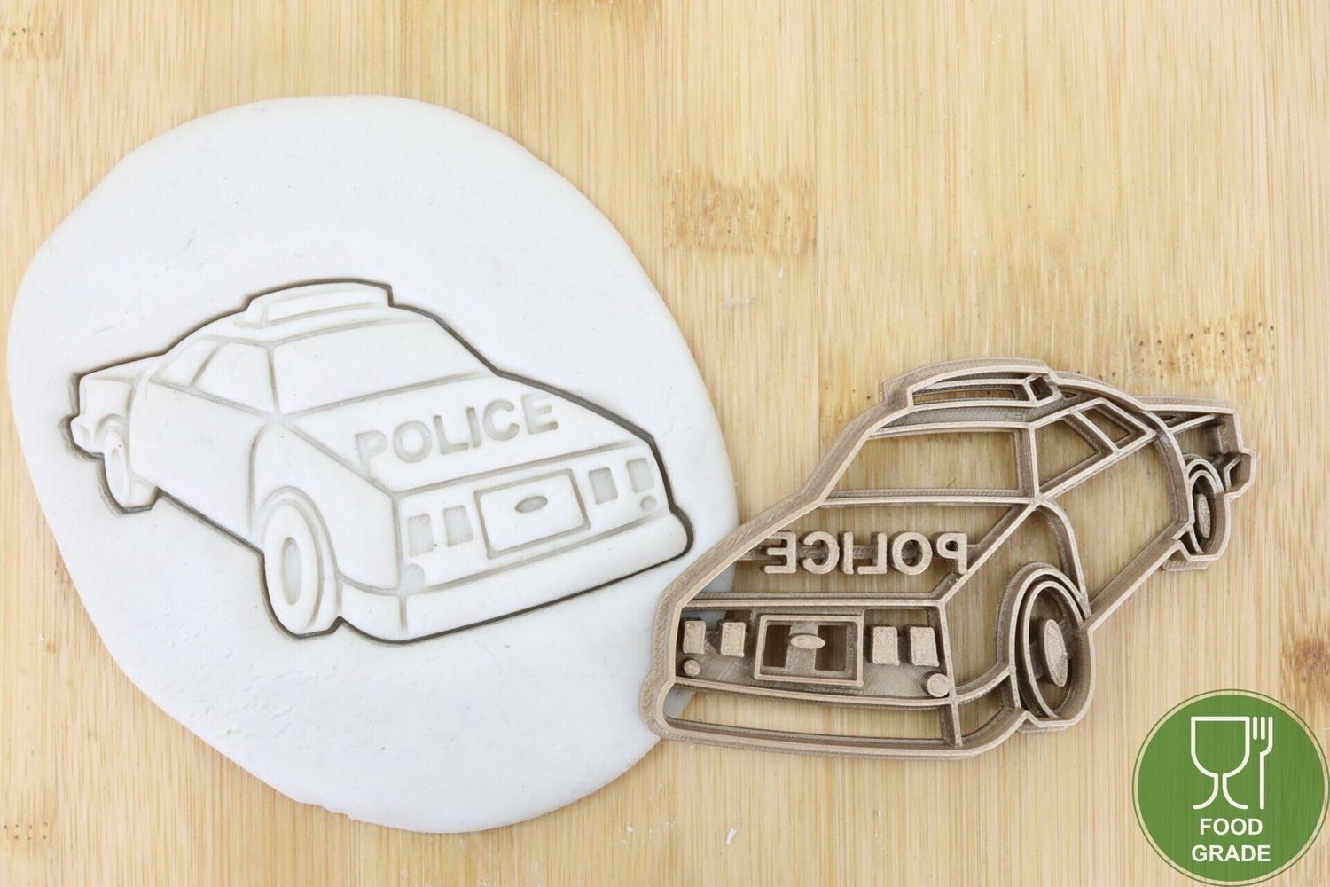 Keksstempel/Ausstechform Polizeiauto ca.8cm