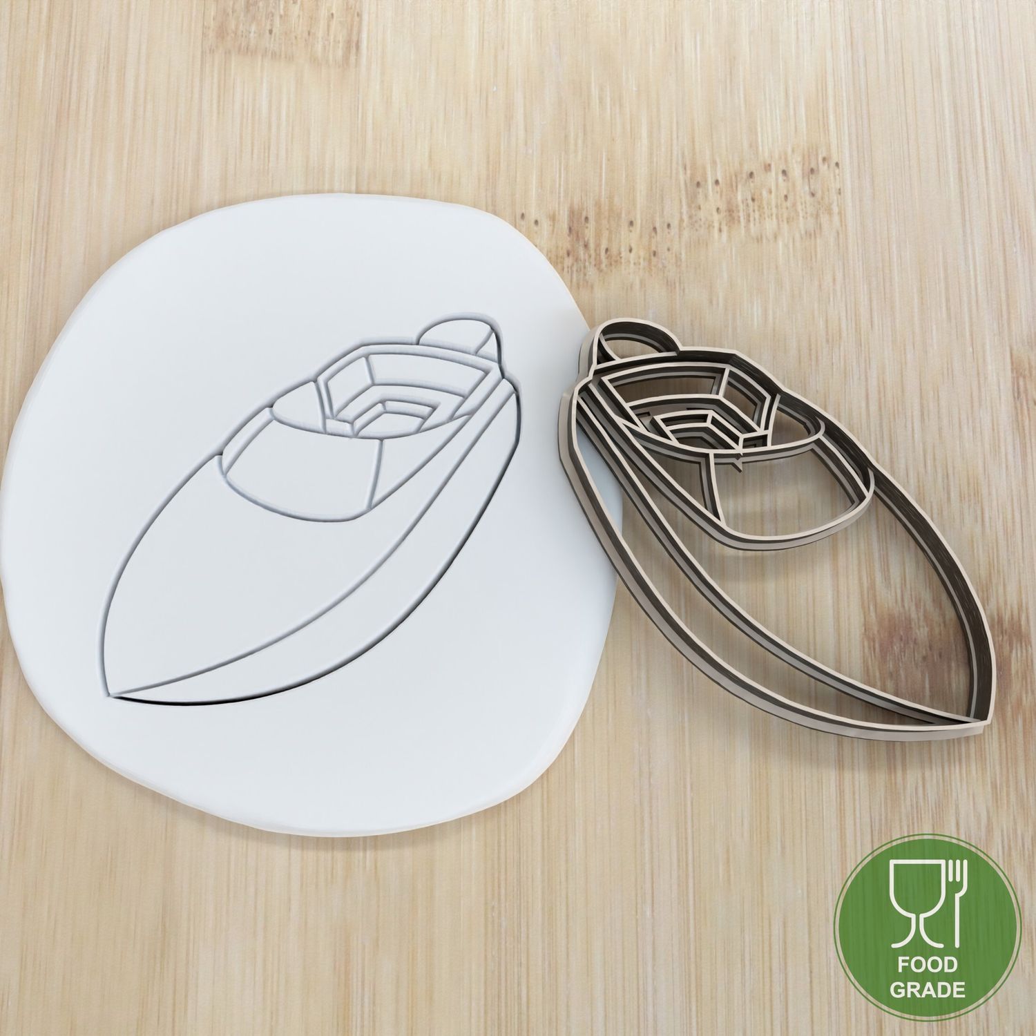 Keksstempel/Ausstechform Powerboat ca.8cm