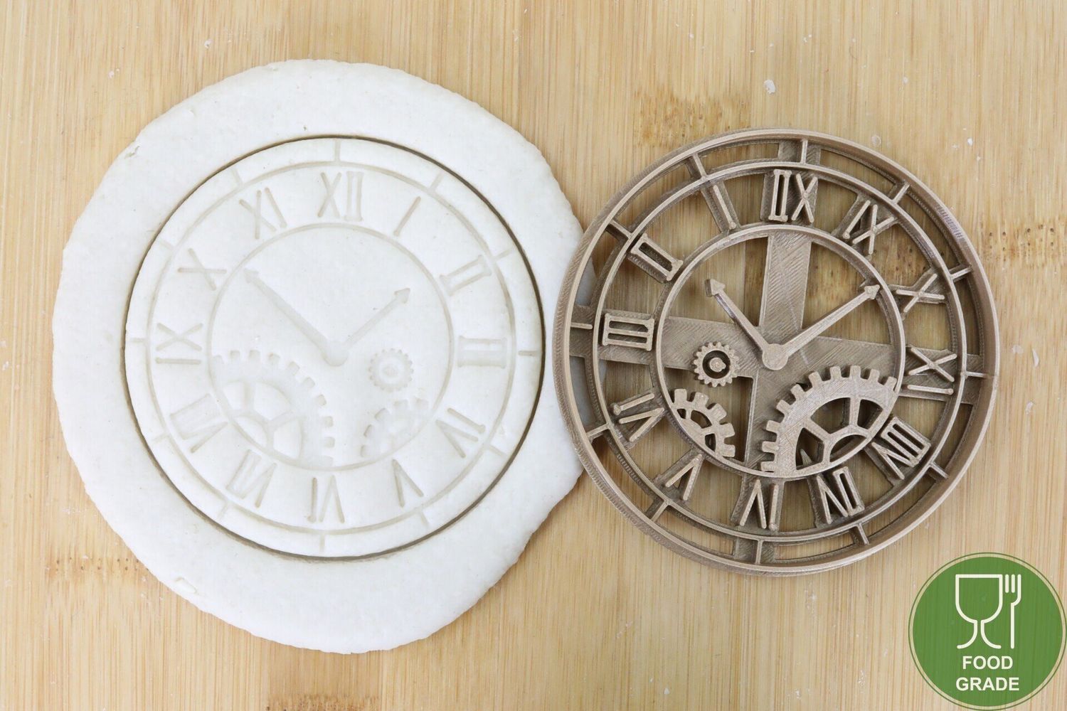 Keksstempel/Ausstechform Steampunk Uhr  ca.8cm