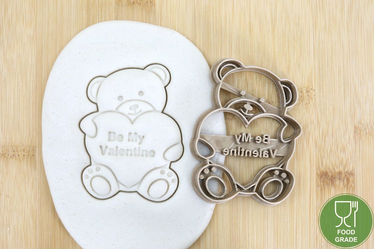 Keksstempel/Ausstechform Teddy Be my Valentine  ca.8cm