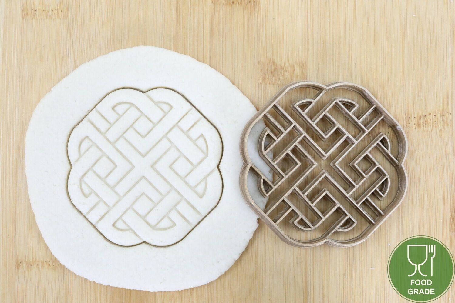 Keksstempel/Ausstechform Triquetra Celtic Knots Knotenmuster Rund ca.8cm