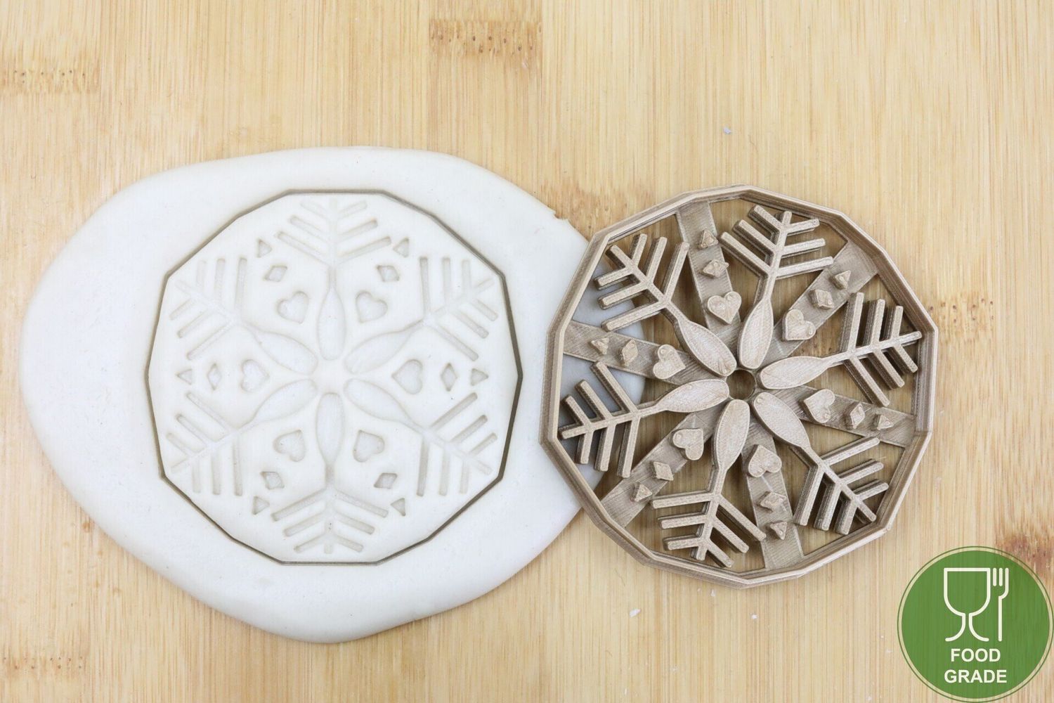 Keksstempel/Ausstechform Weihnachten Schneeflocken Type 5 ca.8cm
