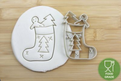 Keksstempel/Ausstechform Weihnachten Socke ca.8cm Keksstempel/Ausstechform Weihnachten Socke ca.8cm