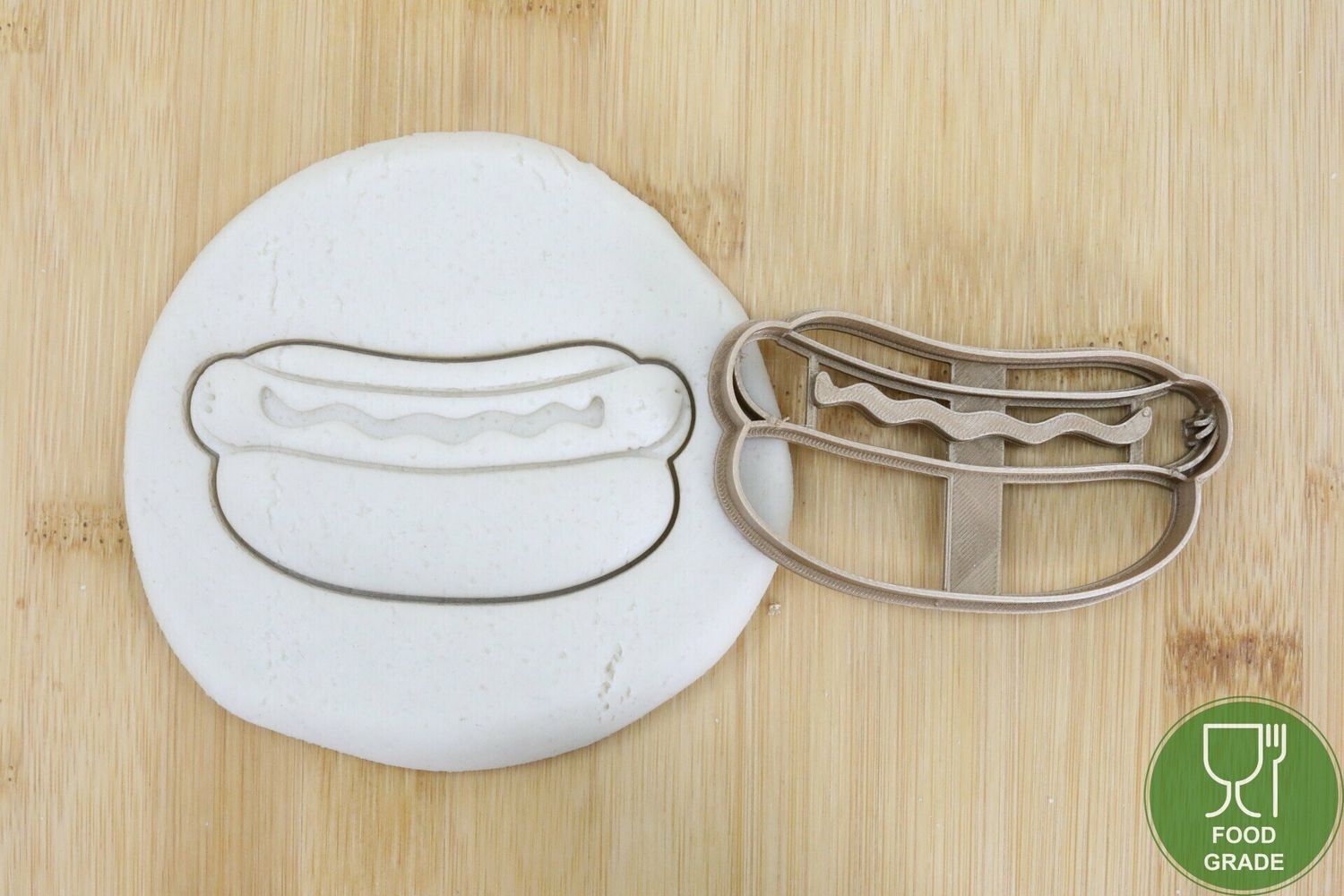 Keksstempel/Ausstechform Wurst mit Brot  ca.8cm