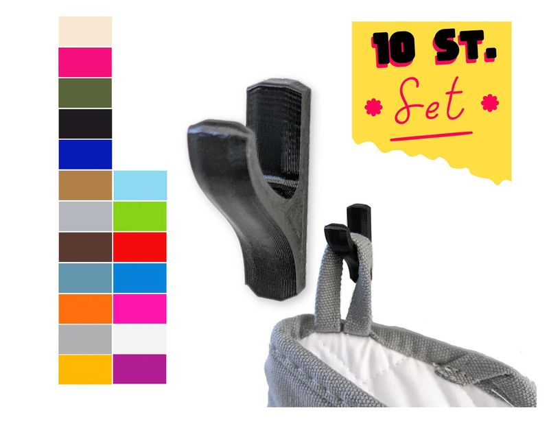 Kleiner praktischer Wandhaken **selbstklebend**viele Farben**10St im Set** Kleiner praktischer Wandhaken **selbstklebend**viele Farben**10St im Set**