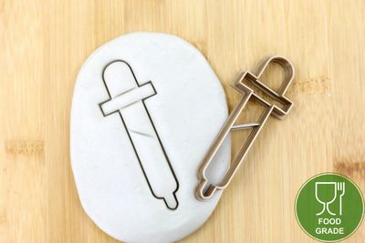Labor/Chemie Pipette Keksausstecher Plätzchen und Fondant ca.8cm