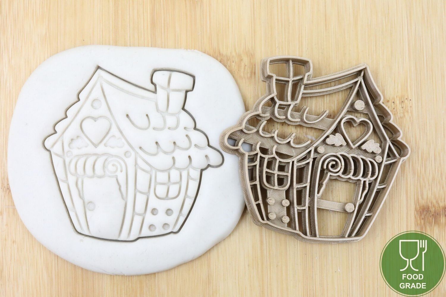 Lebkuchenhaus Keksstempel/Ausstechform Weihnachten ca.8cm