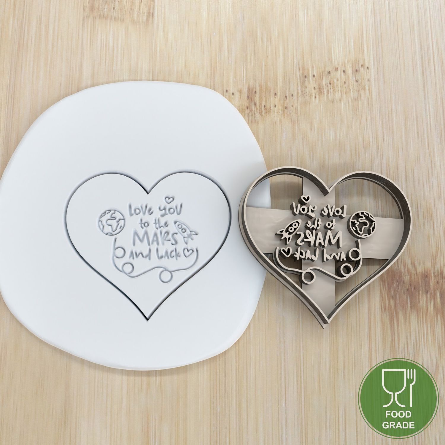 Love you to the mars and back Keksstempel/Ausstechform ca.8cm