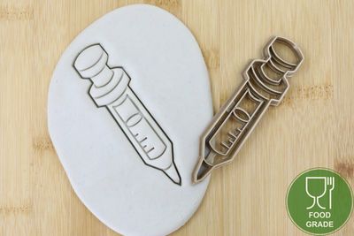 Medizin Arzt Spritze Keksausstecher Plätzchen und Fondant ca.8cm