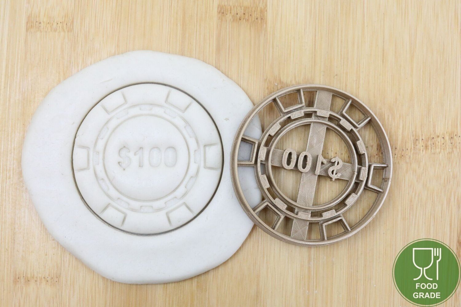 Münze 100 Plätzchen Ausstechform Keksausstecher Fondant ca.8cm
