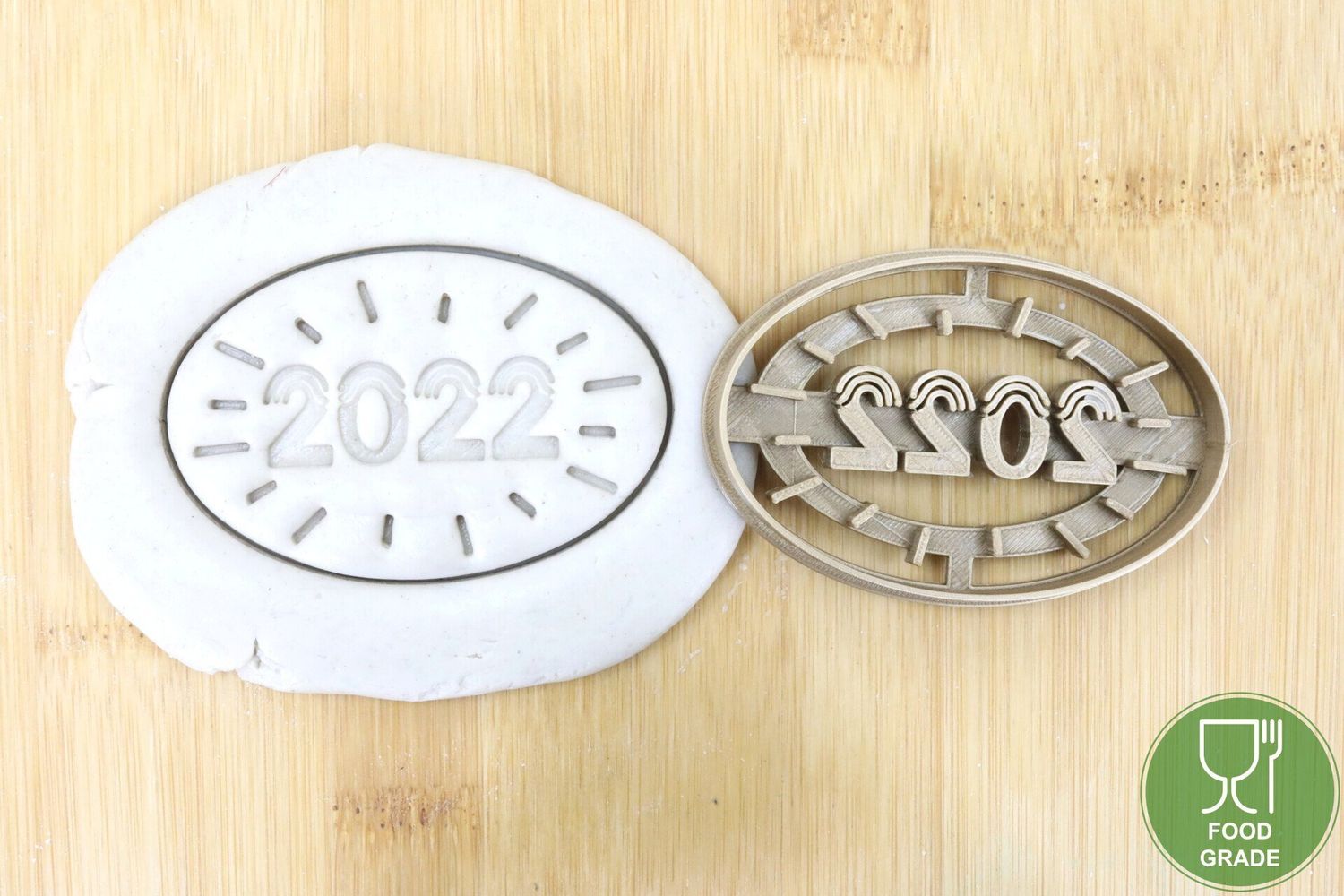New Year Keksstempel/Ausstechform New year 2022	  ca.8cm