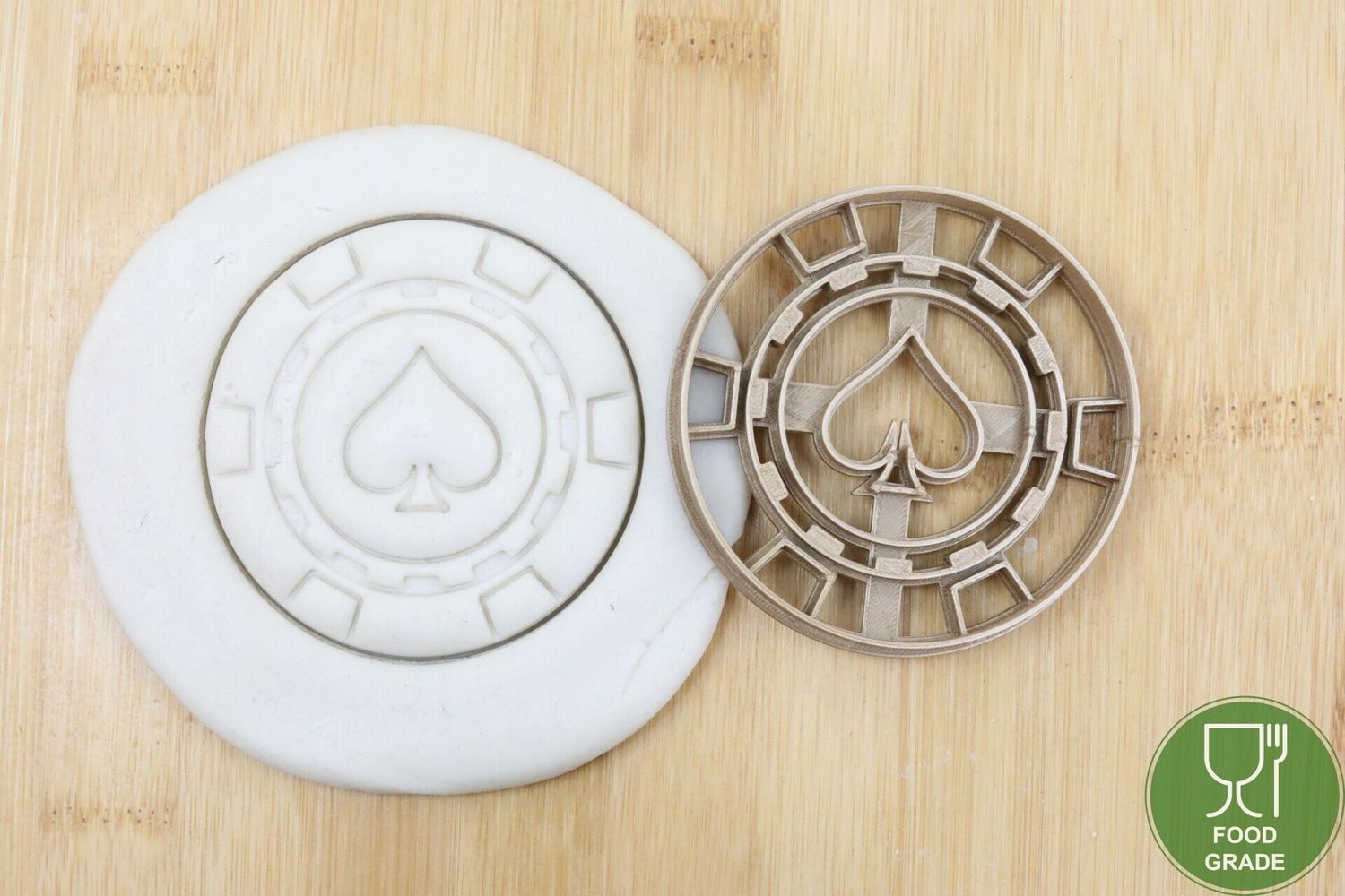 Spades coin Plätzchen Ausstechform Keksausstecher Fondant ca.8cm