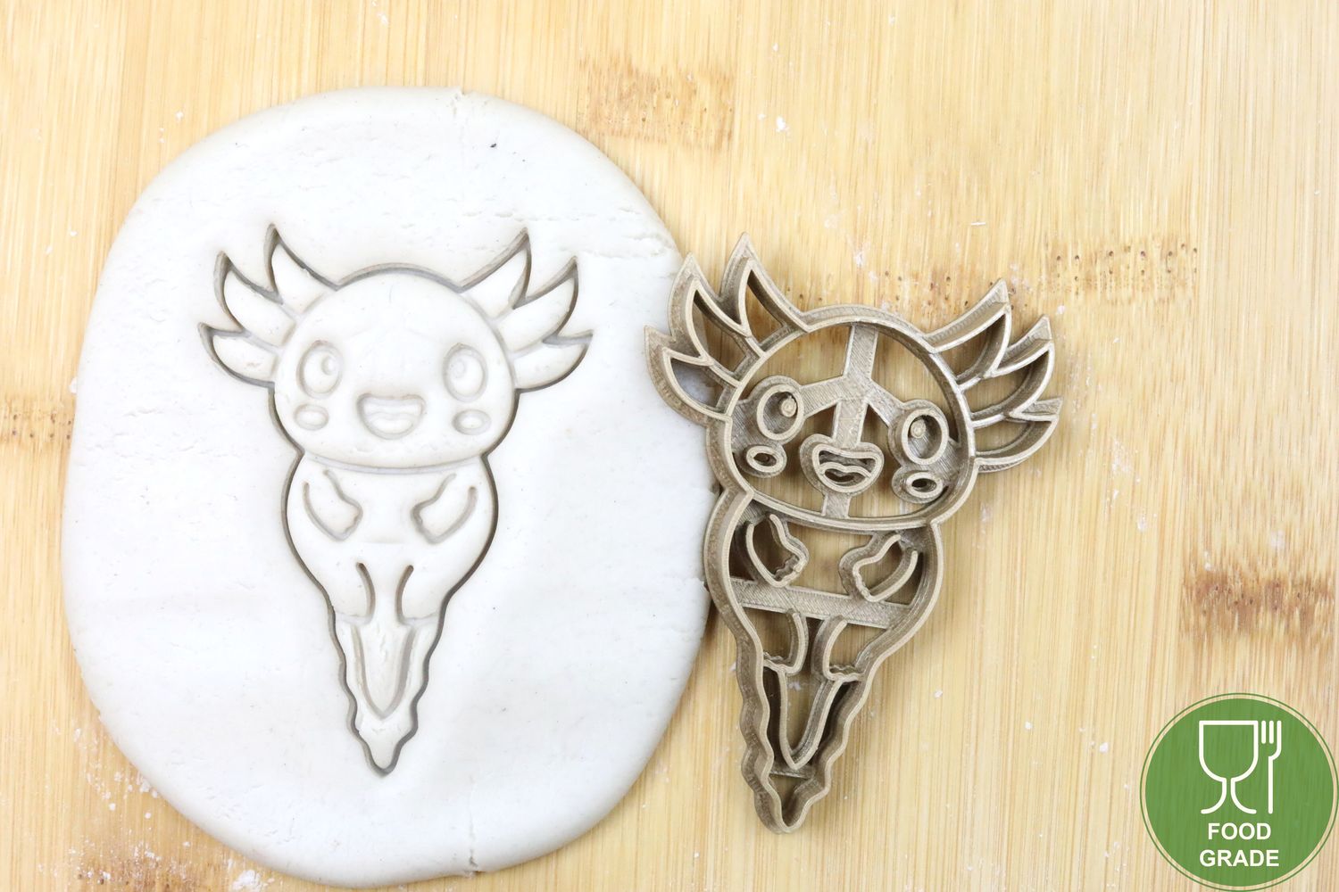 Stehende Axolotl Keksausstecher Plätzchen und Fondant ca.8cm