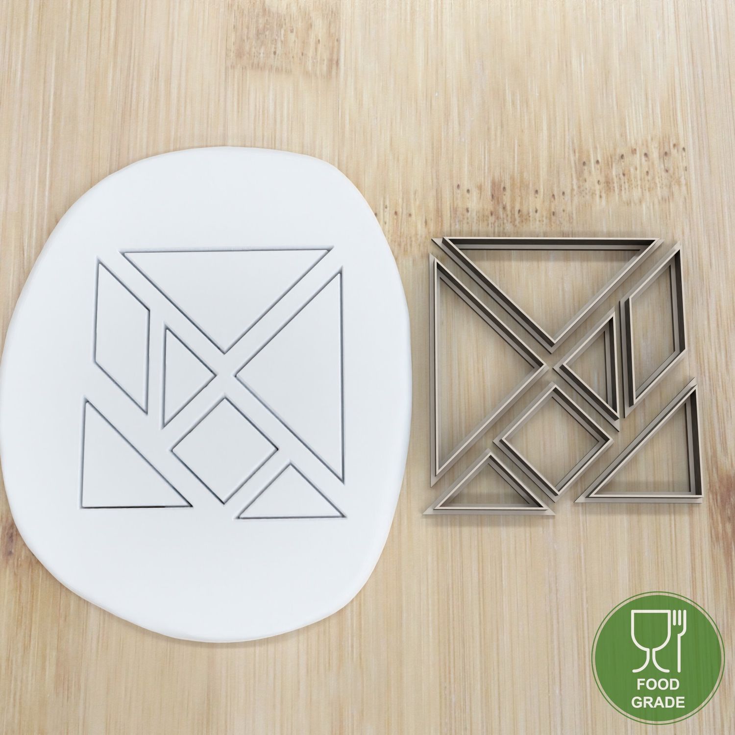 Tangram Puzzle 7pieces Keksausstecher Plätzchen und Fondant ca.8cm