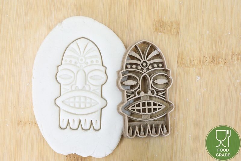 Tiki Mask 2 Plätzchen Ausstechform Keksausstecher Fondant ca.8cm