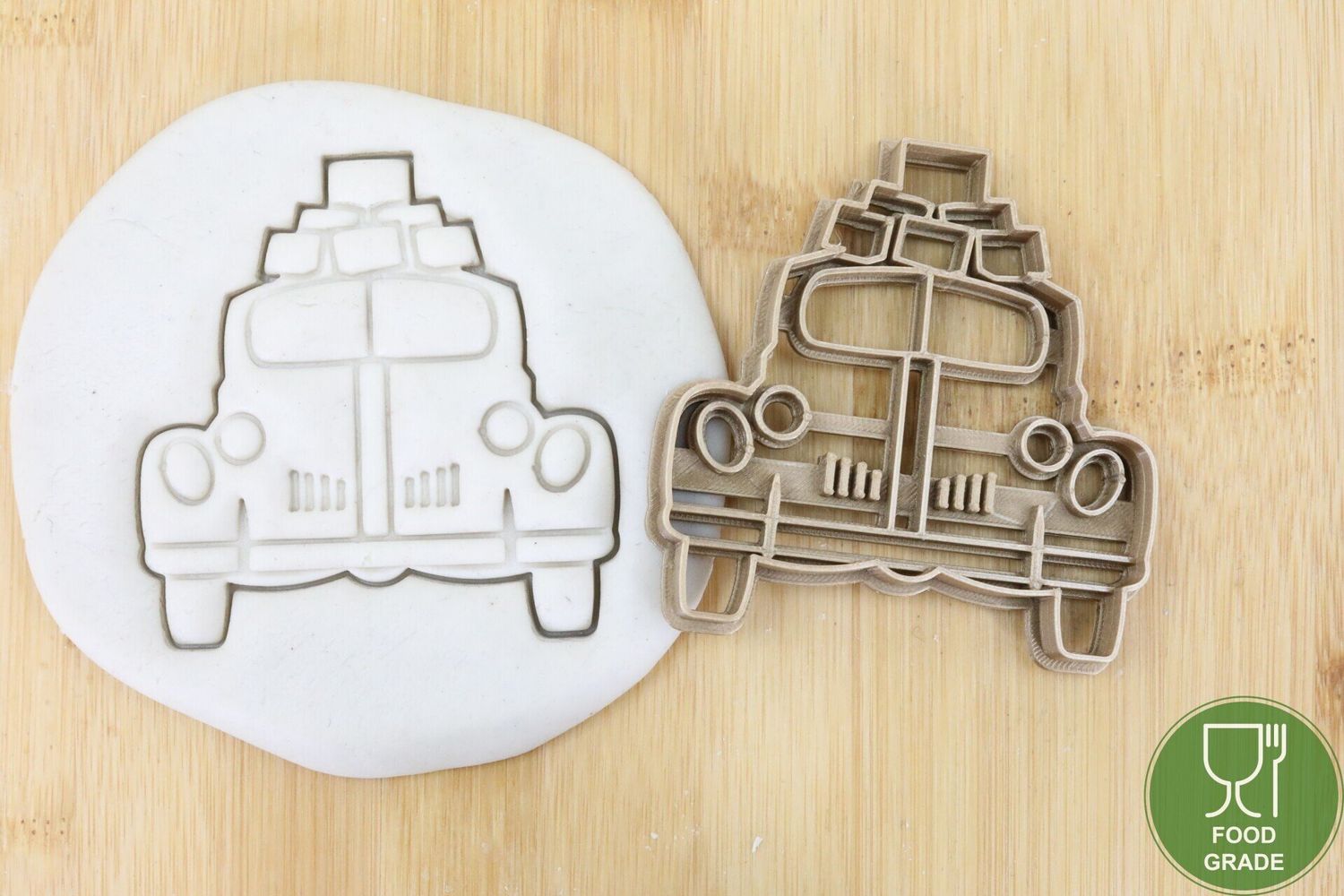 Weihnachten Weihnachtsauto mit Geschenk Keksstempel/Ausstechform Weihnachten ca.8cm