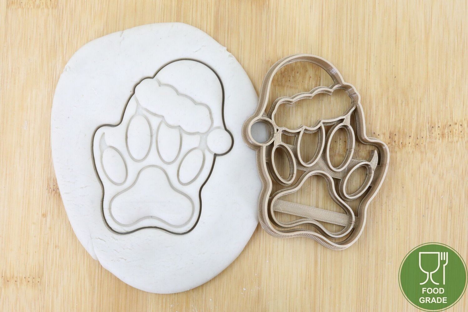 Weihnachten Wolf Paw mit Mütze Keksstempel/Ausstechform Weihnachten ca.8cm