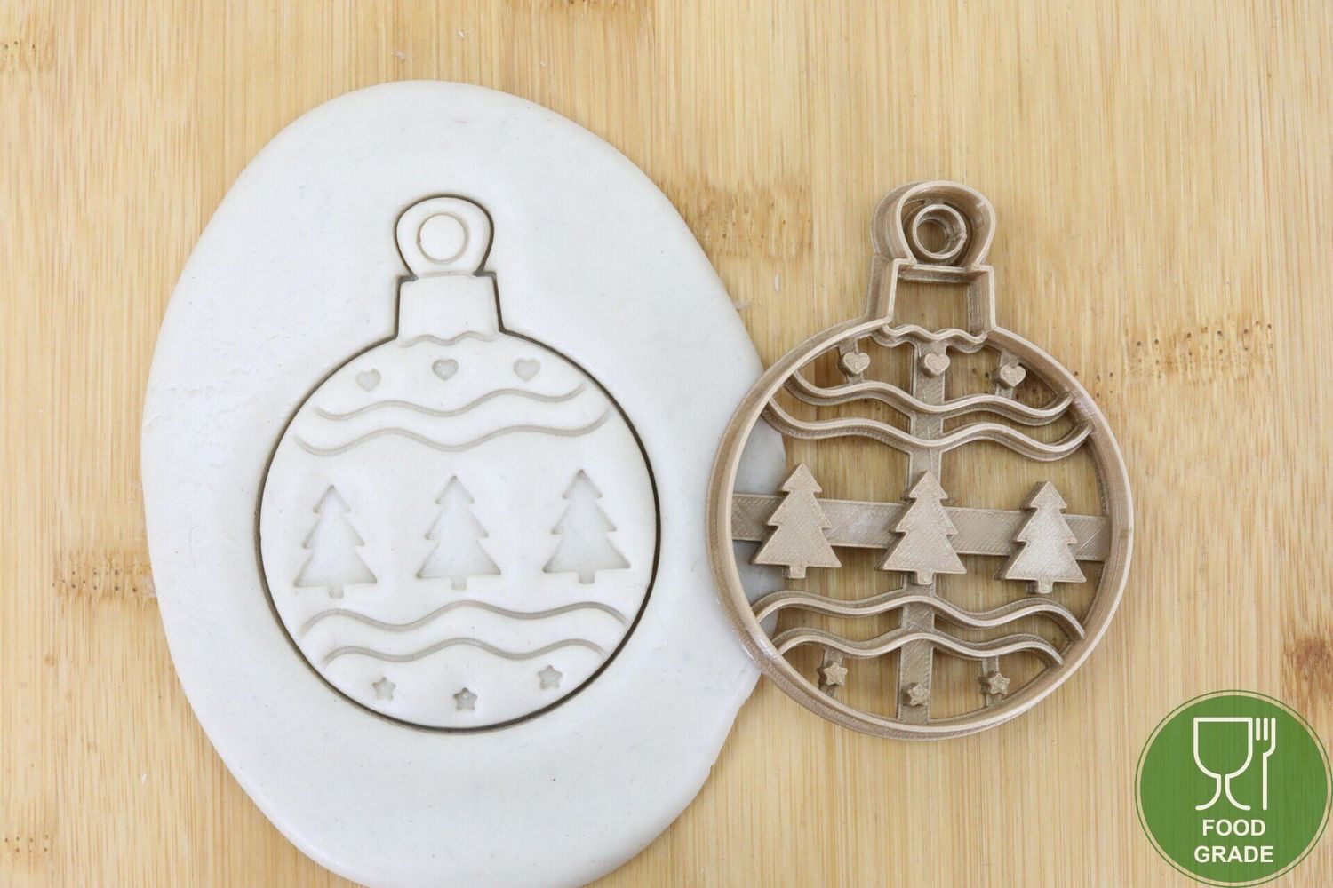 Weihnachtskugel Baum Keksstempel/Ausstechform Weihnachten ca.8cm