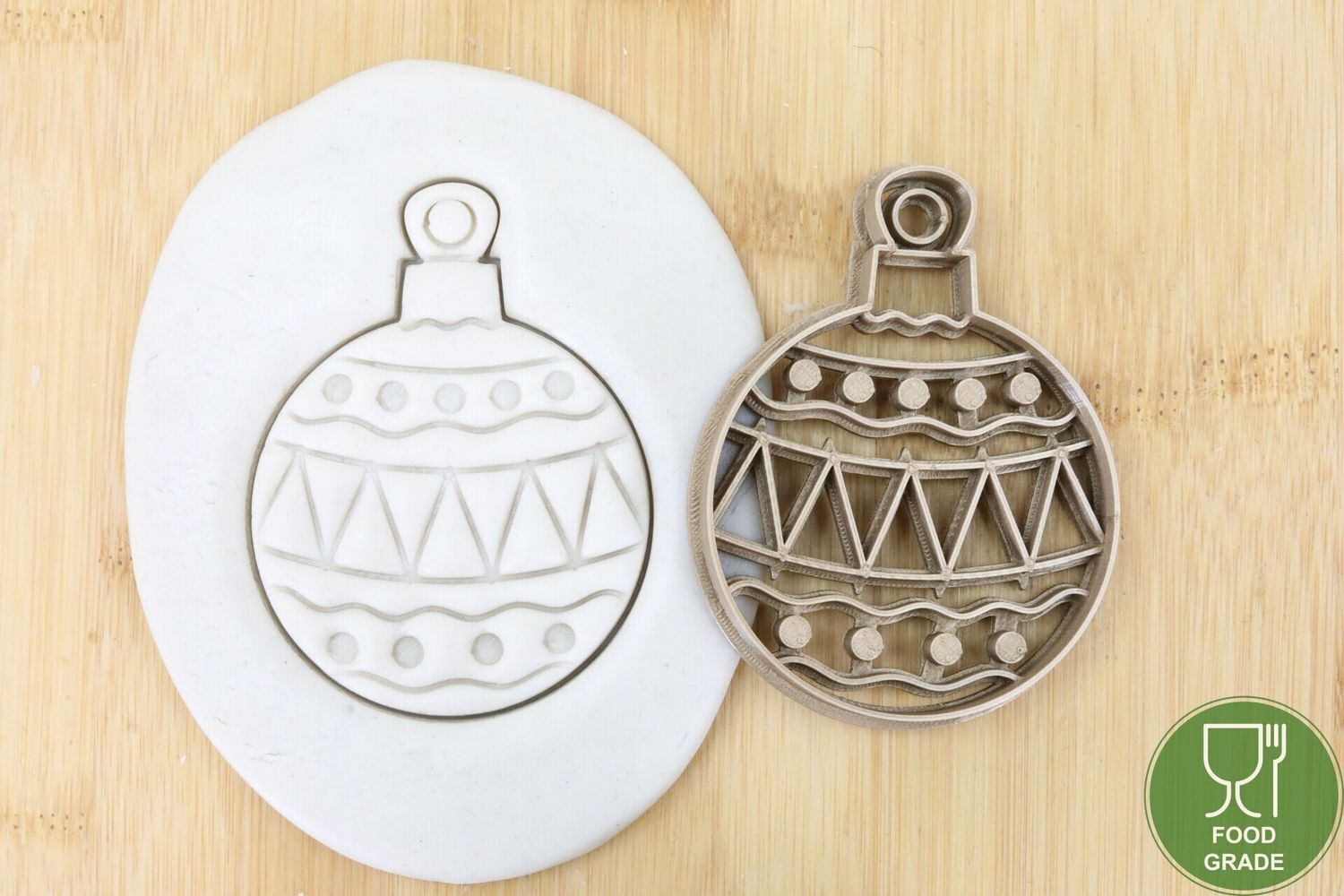 Weihnachtskugel Linien Keksstempel/Ausstechform Weihnachten ca.8cm