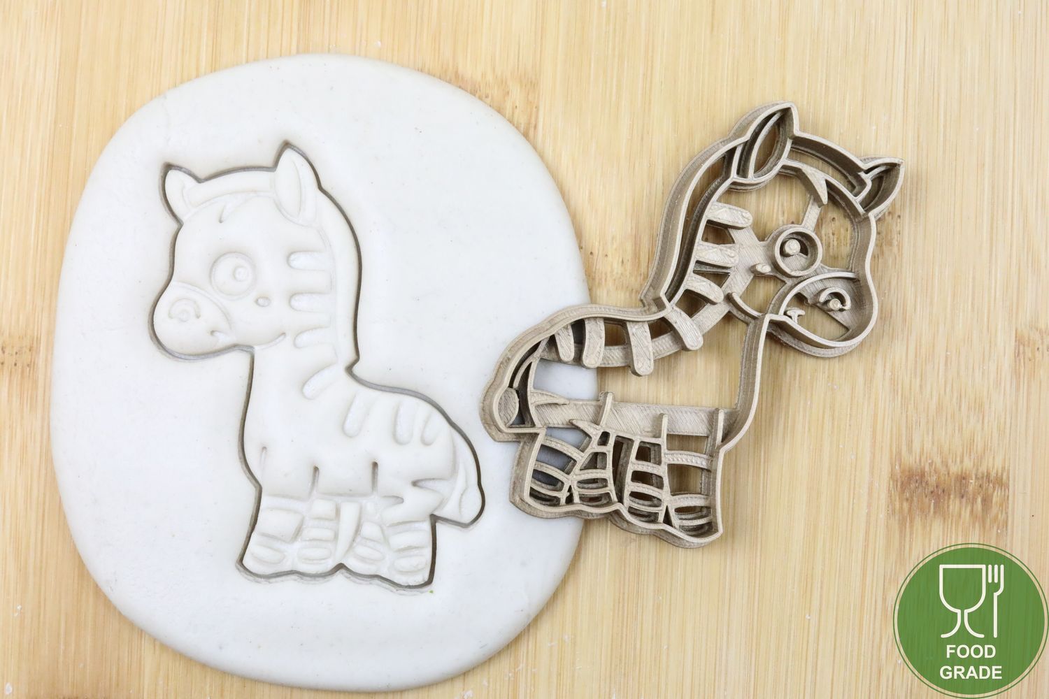 Zebra Plätzchen Ausstechform Keksausstecher Fondant ca.8cm